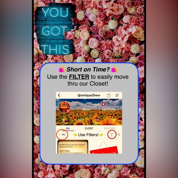 💡HOW TO FILTER! Find items of interest in our closet… play with search filters! - Picture 1 of 14